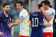 Lionel Messi ignored Robert Lewandowski but then shared a moment after 'one of the worst performances'