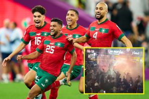 Morocco fans take over London streets as they celebrate World Cup win over Spain