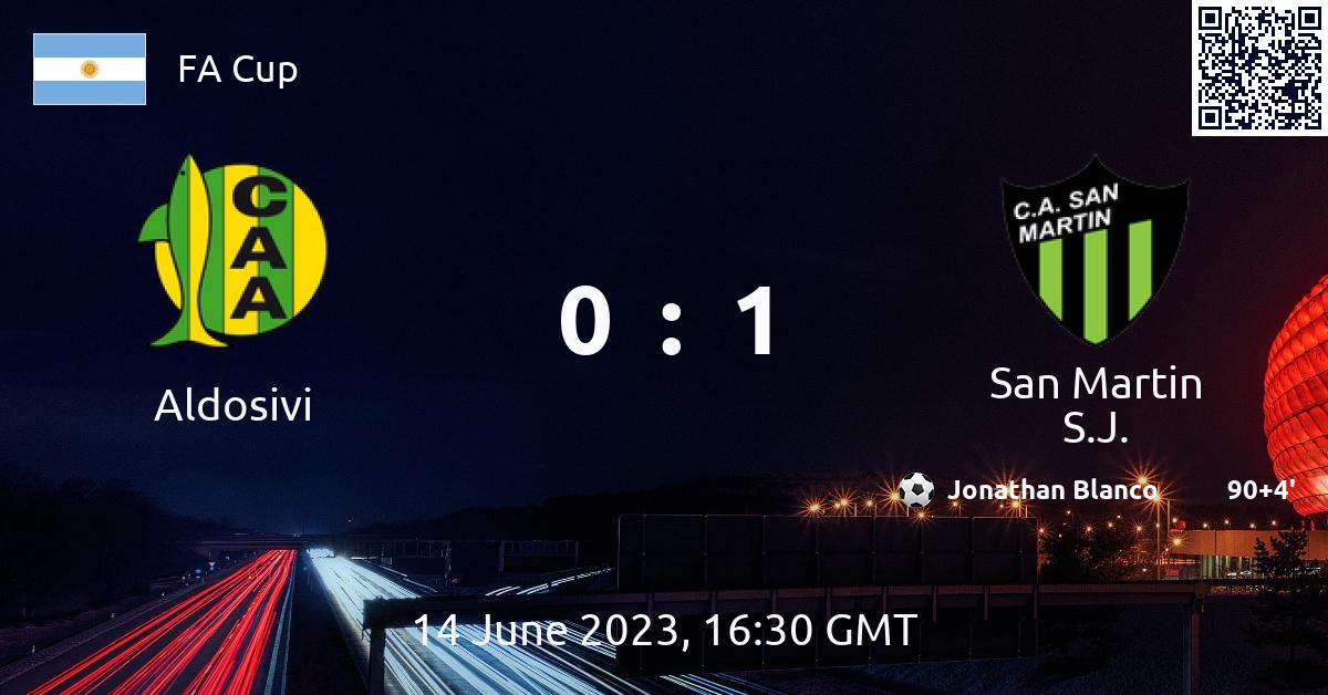 CA Aldosivi vs San Martin S.J. predictions and stats - 14 Jun 2023