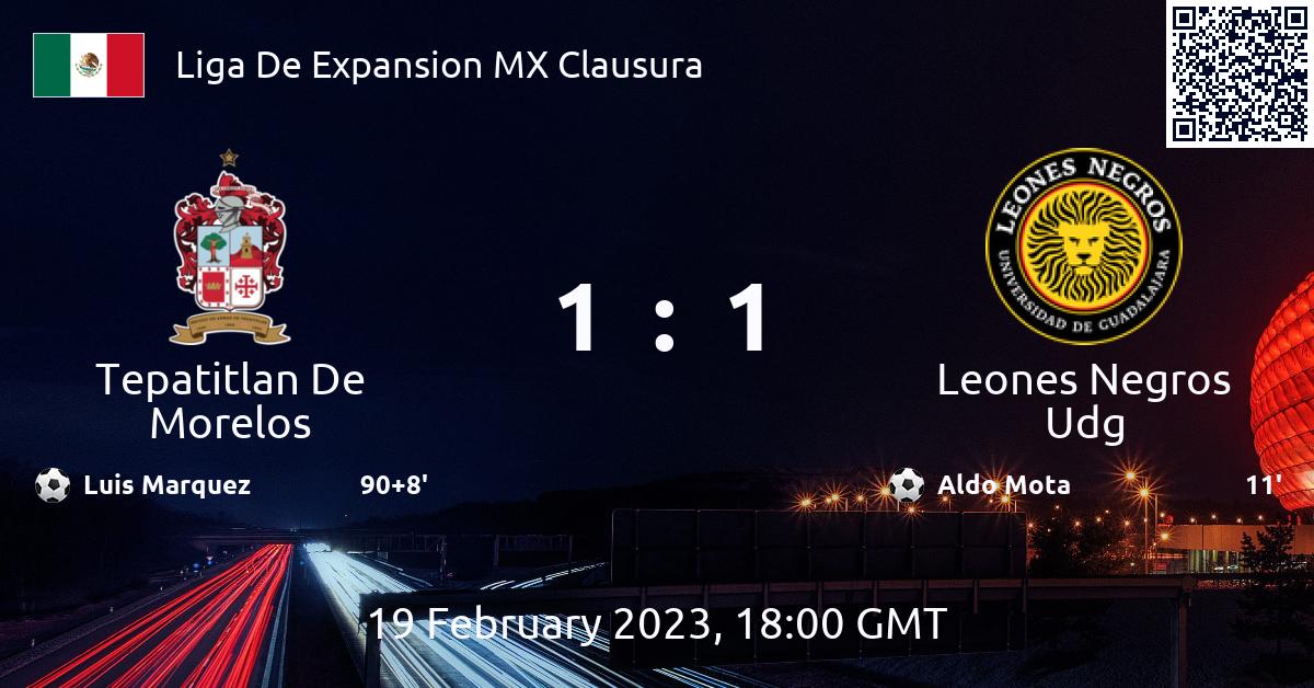 CD Tepatitlan De Morelos vs Leones Negros Udg - 19 February 2023